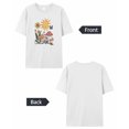 thumbnail image 6 of Cartoon Mushroom T Shirts for Women Short Sleeve Cotton Crewneck T-Shirt Flowers Sun Tee Tops Casual Basic T-Shirts, XS-5XL White 2XL, 6 of 7