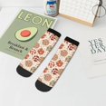 thumbnail image 7 of Rateoe Cow Spots And Disco Ball Pattern Quarter Crew Socks,Toe Seamed Ankle Socks,Cotton Cushioned Breathable Athletic Crew Sports Socks, 7 of 7