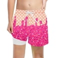 thumbnail image 5 of Kcolen Boys Swim Trunks with Compression Liner Kids Stretch Quick Dry Summer Beach Shorts With Ice Cream Print, 5 of 5