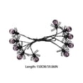 thumbnail image 3 of Halloween Spider String Lights 59 Inch Battery Operated Decor with Purple Clear Bulbs for Indoor Outdoor Home Party Decor, 3 of 6