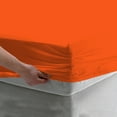 thumbnail image 3 of BedDecor 400TC 100% Egyptian Cotton 1 Pcs Fitted Sheet 15 Inches Solid Orange Color King Size, 3 of 3