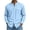 Light Blue, variant on BVnarty Men’s Long Sleeve Mandarin Collar Dual Pocket Roll Tab Woven Shirt for Cool Season Casual Workwear Dark Gray M