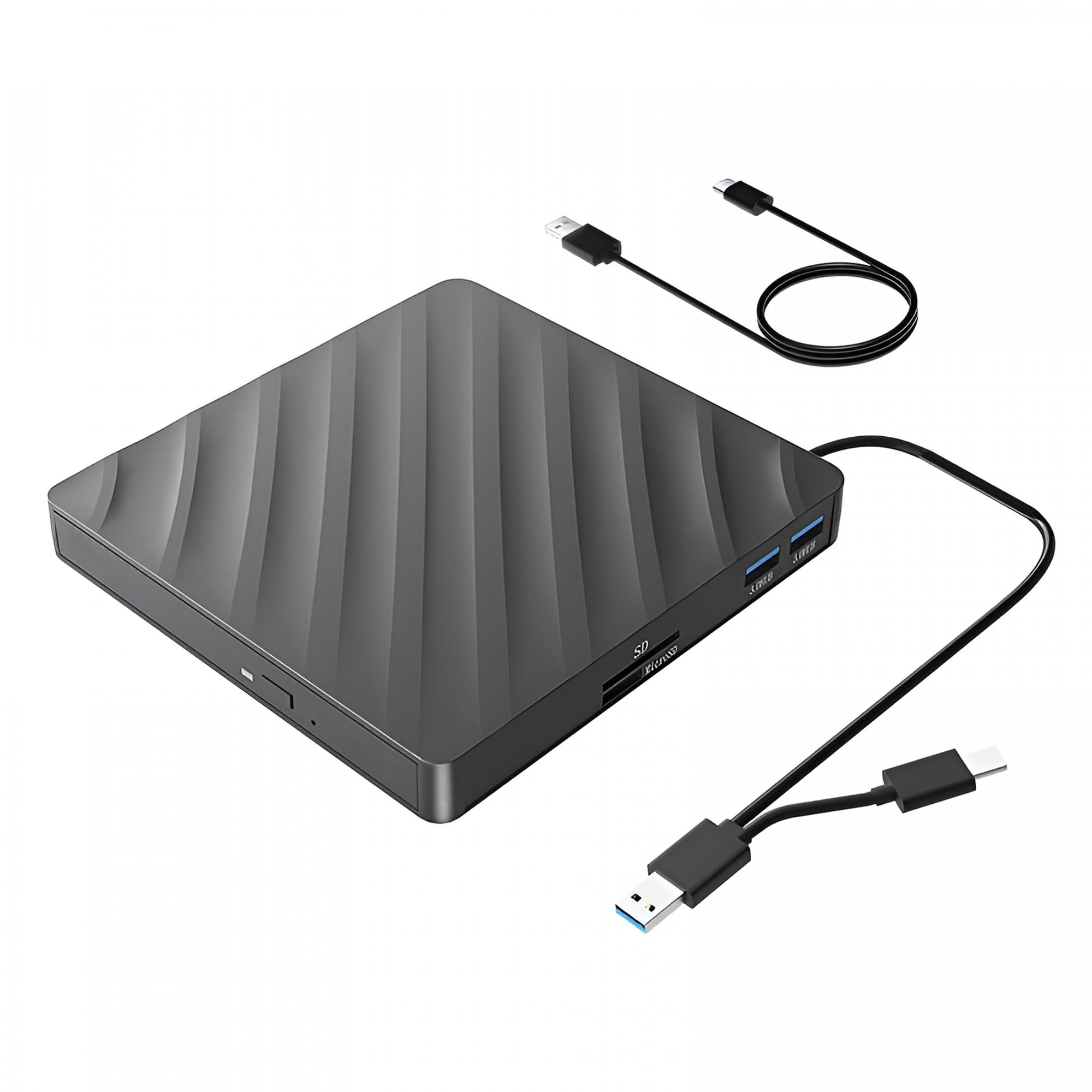 GJX External Blu-ray Drive USB3.0 Type-C Multifunction BD-Combo Optical Drive CD DVD Burner Player, Portable and Lightweight