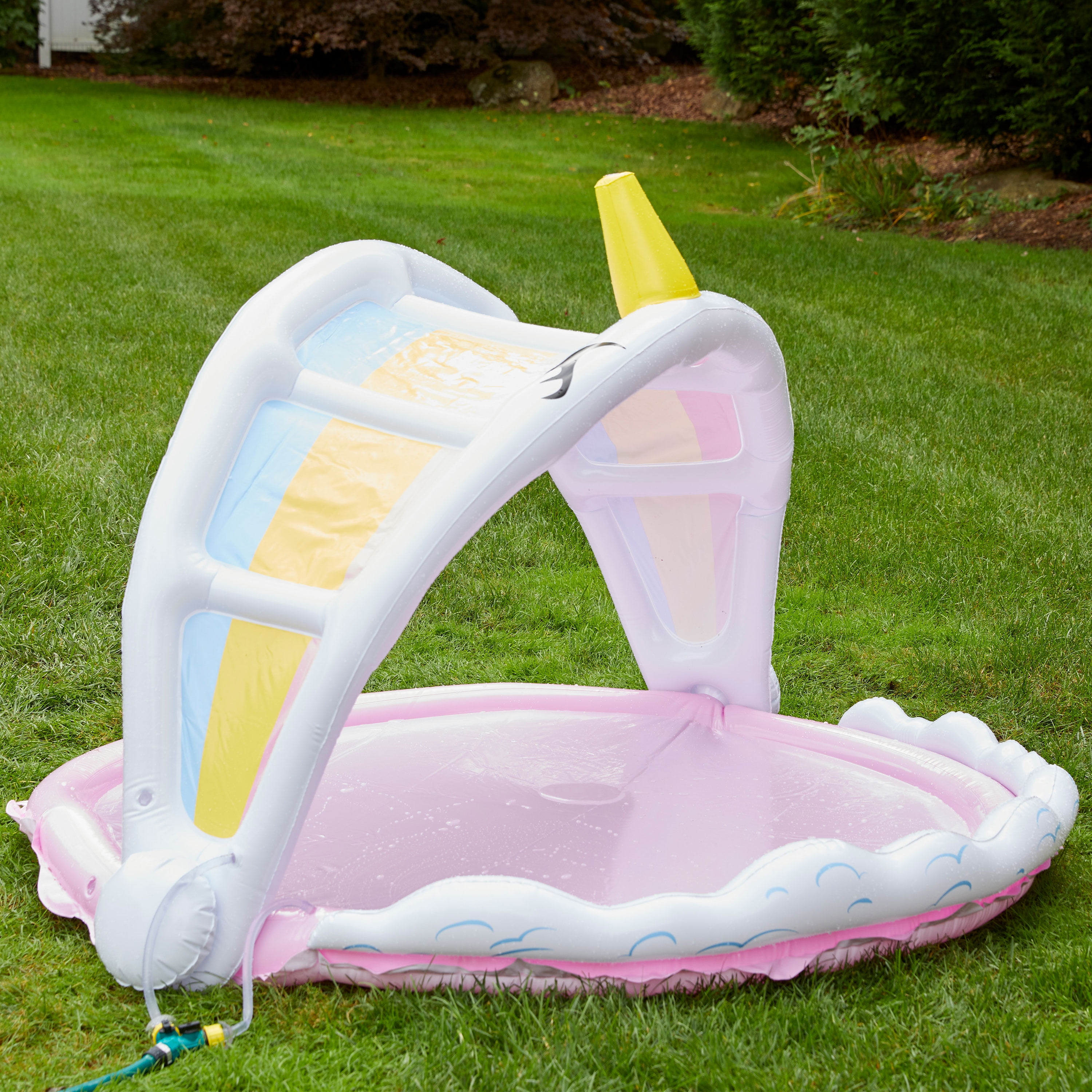 Sunsmart Rainbow Unicorn Shade N' Splash Sprinkler and Splash Pad 5.5