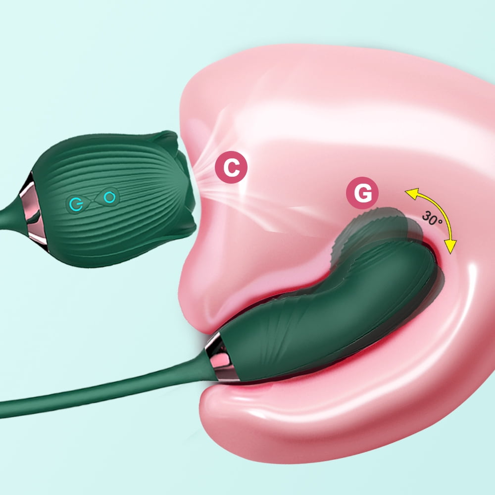 Rose Vibrator Dildo for Women Sucking Clitoris Stimulator Mimic Finger Wiggling G-Spot Massager Adults Goods Sex Toys