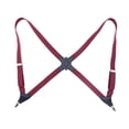 thumbnail image 2 of Sonducket Poliéster Hombres Mujeres Brace Easy Matching Universal Portable Elegante Color sólido Elástico Back Braces con 2 clips Accesorios de disfraces Vino rojo, 2 of 6