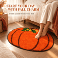 thumbnail image 5 of Pumpkin-Shaped Bath Mat, Soft Absorbent Non-Slide Floor Rug for Halloween, Fall and Thanksgiving Entryway, Bathroom and Seasonal Home Decor, 5 of 6