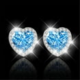thumbnail image 3 of CILENON Earrings Light Jewelry Love Diamond Earrings Female Niches Design Crystal Earrings Jewelry (E,One Size), 3 of 6