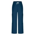 thumbnail image 4 of PFRNLF Womens Cargo Pants Wide Leg Drawstring Elastic Waisted Casual Trousers with Pockets, 4 of 9