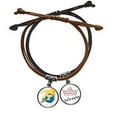 thumbnail image 2 of Football Soccer Sports US Bracelet Rope Hand Chain Leather Princess Wristband, 2 of 2