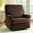 thumbnail image 3 of Birch Hill Swivel Glider Recliner Stella Contrast Piping, Brown, 3 of 7