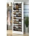 thumbnail image 3 of Whitmor 12-Tier Over-The-Door Metal Shoe Rack, Hanging Space-Saving Organizer, 36-Pair Capacity, Gunmetal Gray, 3 of 8