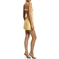 thumbnail image 6 of Coduop Women Spaghetti Straps Sling Satin Dress Lace Patchwork Backless Club Party Short Mini Dress, 6 of 9