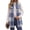 Blue, variant on Womens Sleeveless Plaid Vest Wool Blazer Jackets Cardigan Outerwear Fall Winter Tops