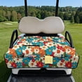 thumbnail image 2 of Xixirimido Golf Cart Seat Cover with 4 Storage Pockets Universal Golf Cart Seat Blanket Towel Fits for EZGO, Yamaha, Club Car Golf Cart Accessories, Colorful Hippie Daisy Flower, 2 of 8