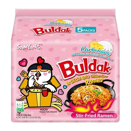 ?5 packs?SAMYANG Carbo Buldak Hot Chicken Flavor Ramen Stir Fried Instant Noodle Korean Hot Noodle