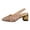 Gold, variant on Women's Summer Fashion Rhinestone Decorated Closed Toe Square Heel Sandals, Rhinestone Decoration, Closed Toe, 1 Pair of Sandals, Sizes 36-43 - for Summer Glamorous Wear