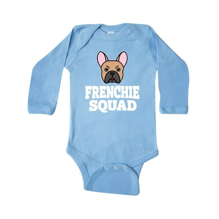 

Inktastic Dog Frenchie Squad Gift Baby Boy or Baby Girl Long Sleeve Bodysuit