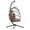 Brown, variant on Egg Chair Outdoor with Stand, Indoor Wicker Hanging Swing Chair with Cushion, 350lbs Heavy Duty Capacity for Patio, Garden, Bedroom, Powder-Coated Metal Frame