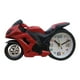 thumbnail image 1 of Reloj despertador con forma de motocicleta, de sobremesa, para despertarse, modelo premiado, color rojo, 1 of 7