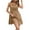 Khaki, variant on Women's Sleeveless V-Neck Casual Dress Loose Fit Lightweight Polyester Dress for Everyday, Party, Date Night, and Vacation