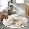 thumbnail image 4 of Easter Round Rug 3ft Washable Circle Entryway Rugs Non Slip Spring Watercolor Oil Painting Country Bunny Area Rug Indoor Floor Carpet for Bedroom Kitchen Living Room Home Office Dining Room Nursery, 4 of 8