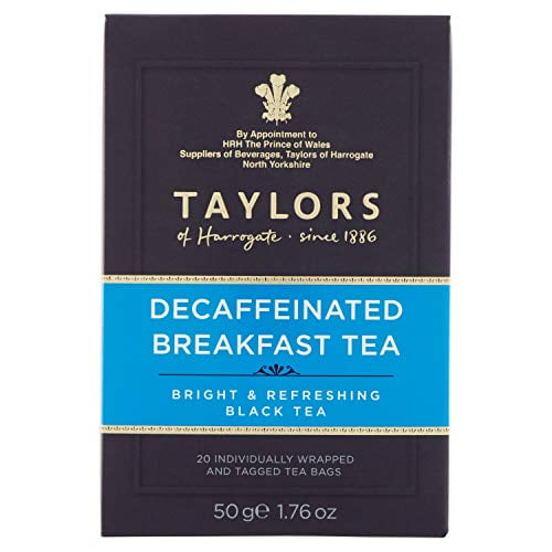 Taylors of Harrogate Decaffeinated Breakfast, Teabags, 20 Count (Pack of 1)