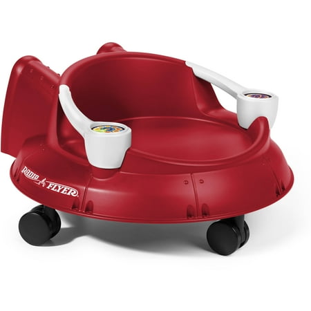 Radio Flyer, Spin 'N' Saucer, Caster Ride-On for Kids,