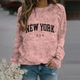 thumbnail image 2 of BOOMNY Womens Sweater Long Sleeve Sweaters for Women Letter Embroidery Crewneck Knit Pullover Trendy Tops 2025 Fall Winter Knitwear, 2 of 4