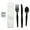 Black, variant on Boardwalk 6-Pc. Cutlery Kit Condiment/Fork/Knife/Napkin/Spoon Heavyweight Black 250/CT FKTNSHWPSBLA