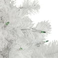 thumbnail image 2 of Northlight 3' Prelit Artificial Christmas Tree Slim White Tinsel - Green Lights, 2 of 5