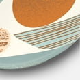 thumbnail image 3 of Designart 'Retro Shapes With Abstract Moons and Suns I' Modern Circle Metal Wall Art 23x23 - Disc of 23, 3 of 5