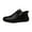 Black, variant on Women Stitched Side Zipper Casual Sneakers Elastic Lace Up Soft Leather Walking Shoes Solid Color Comfort Outdoor Flat Shoes Blue US:10