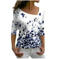 thumbnail image 1 of EQWLJWE Blouses à Manches Longues pour Femmes Pull Col en V Ample, 1 of 6