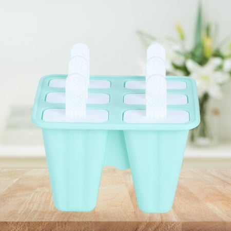 

DIY Healthy Popsicles Ice Cream Mould Silicone+PP Ice Cream Makers Hot Summer Adults For Kid 4 Grids 6 Grids