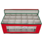 Ornament Chest -See-Through, 3-tier Ornament Storage w/ Dividers - 54 Ornaments