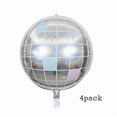 thumbnail image 2 of Iridescent Disco Ball Foil Balloons - 4 pk, 22" | Last Disco Bachelorette Decorations, Groovy Birthday Party Supplies, 70s Baby Shower, NYE, Space Cowboy, 2 of 3