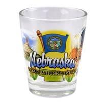 Nebraska Crnhsker ST Elemnts Shot glass