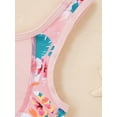thumbnail image 5 of YONGHS One Piece Swimsuit for Teens Girls Sleeveless Rash Guard Swimwear Beach Sportswear Swimsuit Pink 4-5, 5 of 7