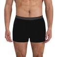 thumbnail image 4 of Wukai Black Print Men’s Underwear Breathable Boxer Briefs,&nbsp;Moisture Wicking & Breathable-, 4 of 7