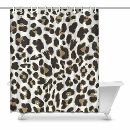 Mkhert Leopard Bathroom Shower Curtain 60x72 Inch Walmart Com