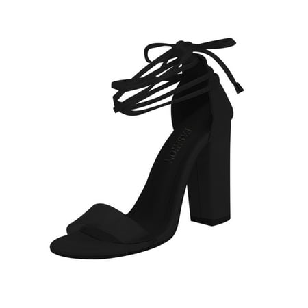 

Fesfesfes Plus Size Heels Women Sandals Fashion Minimalistic Sexy Lacing High Heels Sandals 6(37)