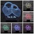 thumbnail image 1 of Luz nocturna LED 3D con cerradura en forma de corazón para dormitorio infantil, 1 of 3