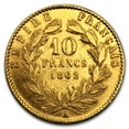 thumbnail image 2 of 1862-1868 France Gold 10 Francs Napoleon III Laureate (Scruffy), 2 of 2