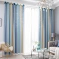 thumbnail image 4 of TFixol 1 Pce Rideau Simple Dégradé à Étoiles Ajourées Double Couche Occultant Chambre Salon Rideau Isolant, 4 of 6