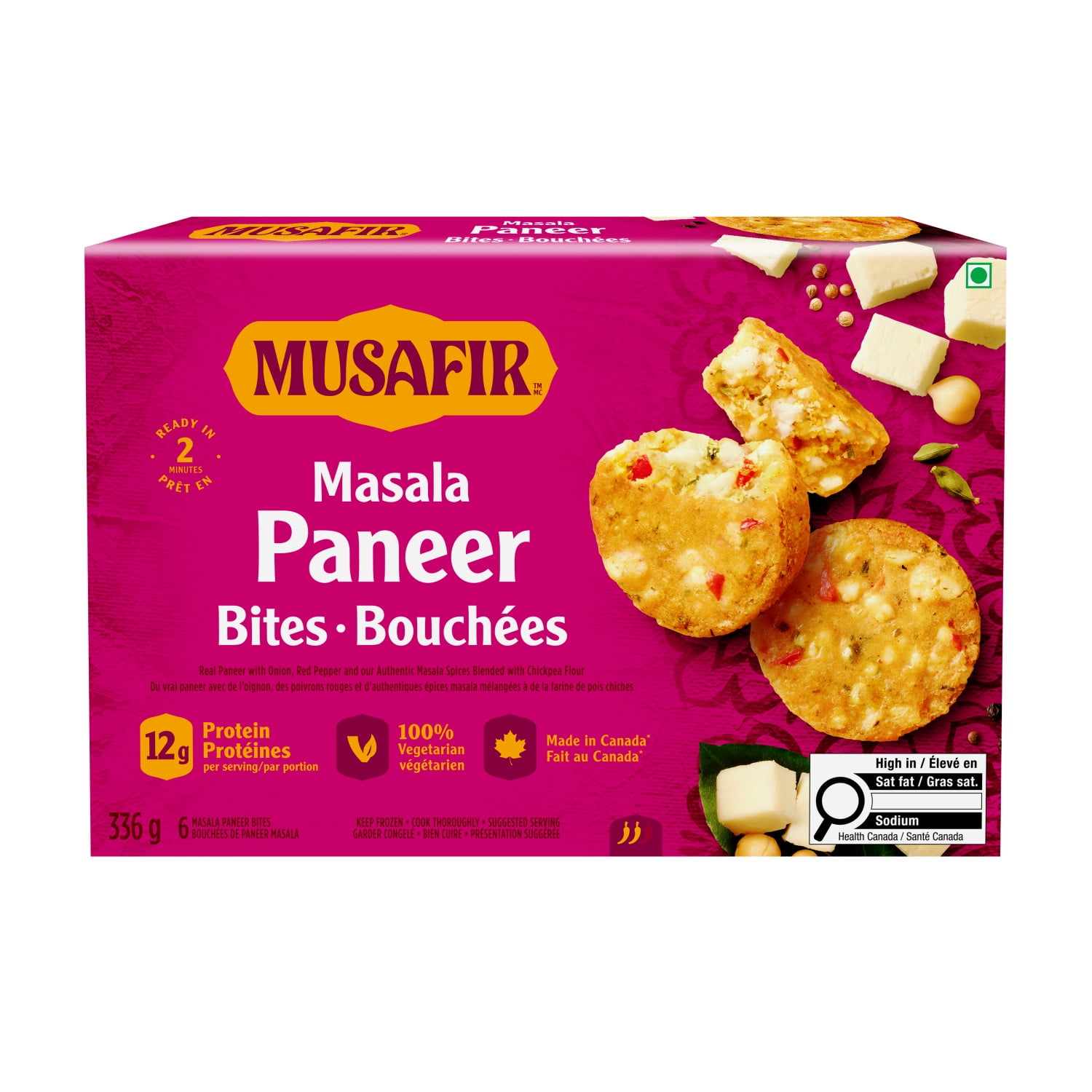 Musafir Masala Paneer Bites, 336G
