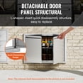 thumbnail image 3 of VEVOR BBQ Access Door, 30W x 21H Inch Double Outdoor Kitchen Door, Stainless Steel Flush Mount Door, Wall Vertical Door with Recessed Handles , for BBQ Island, Grilling Station, Outside Cabinet, 3 of 9