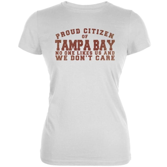 Proud No One Likes Tampa Bay White Juniors Soft T-Shirt - 2X-Large