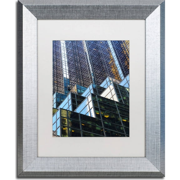 Trademark Fine Art "Trump Tower" Canvas Art by CATeyes, White Matte, Silver Frame