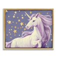thumbnail image 5 of Stupell Industries Purple Unicorn in Starry Night Sky Space Fantasy Metallic Gold Framed Floating Canvas Wall Art, 16x20, by Ziwei Li, 5 of 5